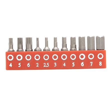 Genius Tools 11PC Metric Hex & Triple Square Screwdriver Bit Set SB-211MH