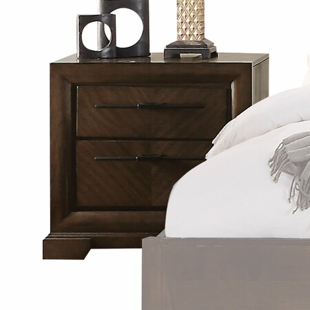 Homeroots 18" X 28" X 26" Tobacco Wood Nightstand 347067