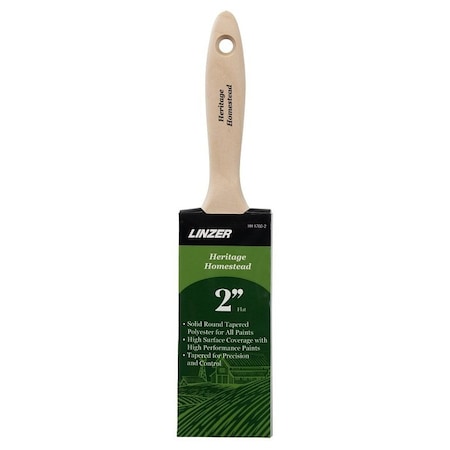 Linzer HH1760-2 Varnish/Wall Brush, 2 in W, 2-1/2 in L Bristle, Polyester Bristle HH 1760 0200