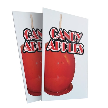 Signmission Candy Apples, Plastic Signs Only 24 Inch x 36 Inch, Corrugated Plastic, 2PK CSB-2436-2PACK-Candy Apples