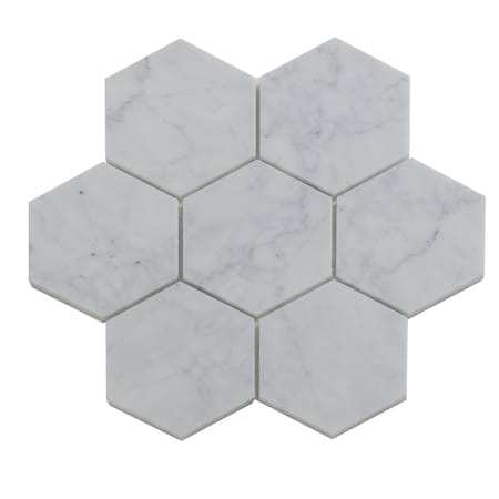 Apollo Tile White 11x11 Bianco Carrara Marble Honed Floor and Wall Mosaic Tile 3.75 sqft/case, 5PK APLKB88G11HA