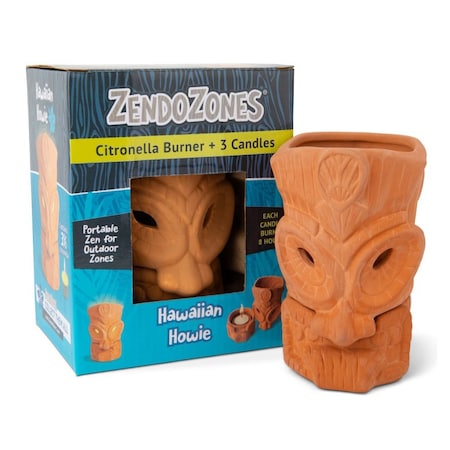Jt Eaton ZendoZones Citronella Burner - Hawaiian Howie 18P-HH