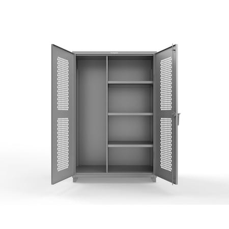 Strong Hold Extra Heavy Duty Ventilated (Hex) Janitorial Storage Cabinet 46-H-BC-243-L