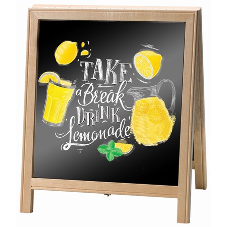 Aarco 14 in W, 12 in H, Oak/Acrylic, Black Acrylic Write-on Surface/Oak Frame TA-1P