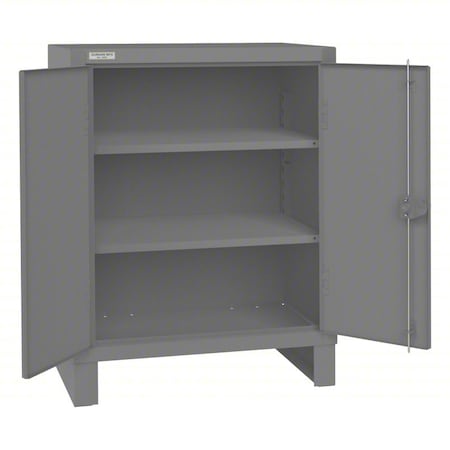 Durham Mfg Storage Cabinet, 48 in H, 36 1/4 in W, 24 1/4 in D, Swing, Padlockeable, 2 Shelves 3504-95
