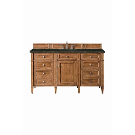 James Martin Vanities Brittany 60" Single Vanity, Saddle Brown, w/ 3 CM Phantome Eclos Top 650-V60S-SBR-3PHT