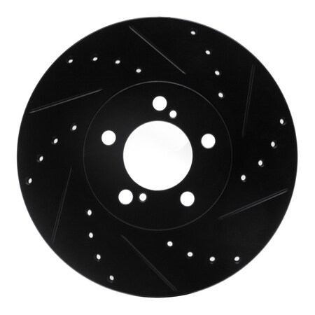 Dynamic Friction Co BRAKE ROTOR DRILLED AND SLOTTED BLACK 633-54038R