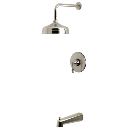 Kingston Brass Single-Handle Pressure Balanced Tub and Shower Faucet, Brushed Nickel KB6338AL
