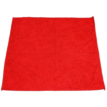 Zephyr Premium Red Microfiber Cleaning Cloth, 16x16, 12PK 12878