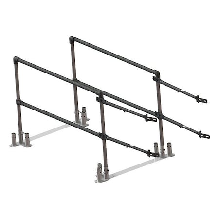 Garlock Safety Systems Guardrail, Steel, Galvanized, 6 ft 449-003-600