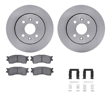 Dynamic Friction Co DFC Brake Rotor with 5000 Brake Pads and Hardware Kit 6512-21053