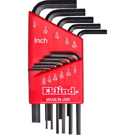 Eklind 11 Piece SAE L-Shape Hex Key Set, 10111 10111