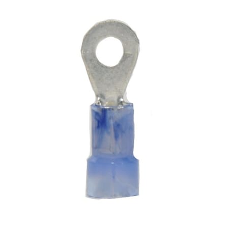 Hillsdale Terminal Ring Terminal, #6 Stud Size, 14 AWG, 600 V, Nylon Insulated, 1000 PK 50086N