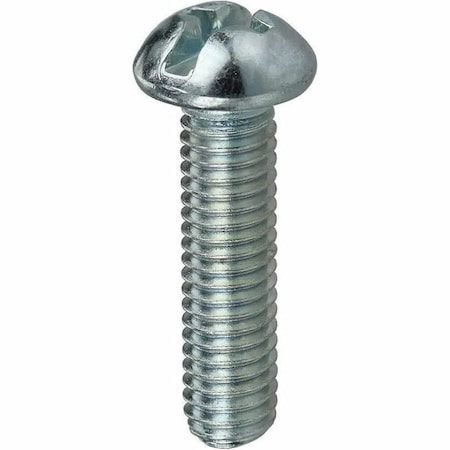 Dottie #10-24 x 2 in Combination Phillips/Slotted Round Machine Screw, Zinc Plated Carbon Steel, 50 PK RMC10242