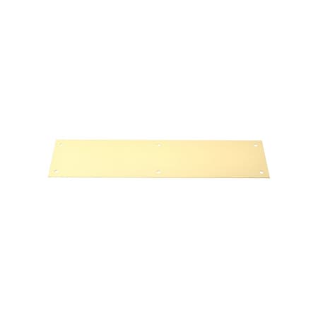 Ives 8200 Push Plate 3.5 in. x 15 in. Bright Brass 8200 US3 3.5x15