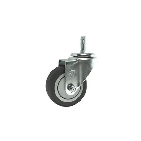 Service Caster 3.5 Inch SS Thermoplastic Rubber Wheel Swivel 1/2 Inch Threaded Stem Caster SCC SCC-SSTS20S3514-TPRB-121315