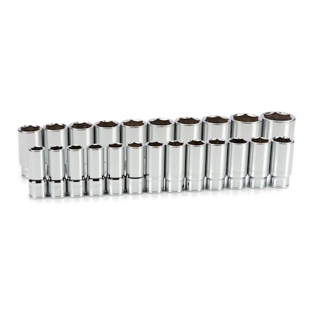 Tekton Socket Set, Steel, 23 Pieces SHD93018