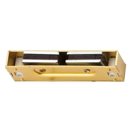 Schlage Ives Series Magnetic Catch, 9 lb Pull Force, Aluminum, Brass 326A3