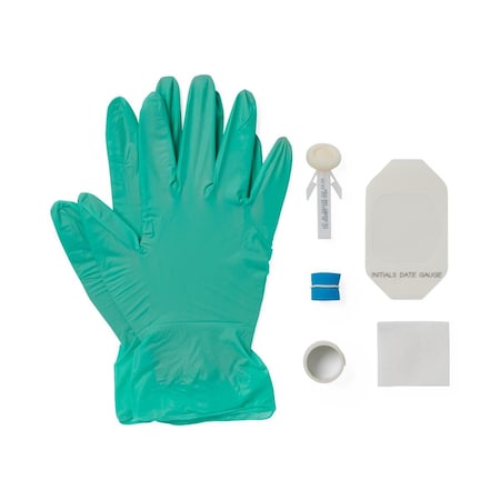 Medline 7-Piece IV Start Kit w 1 ChloraPrep Applicator, SureSite Window Dressing, 1 Pair Vinyl Gloves, 100PK DYND74261