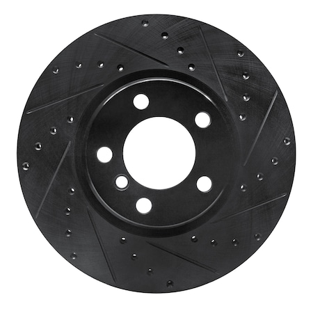Dynamic Friction Co DFC Brake Rotor - Drilled and Slotted - Black 633-31121R