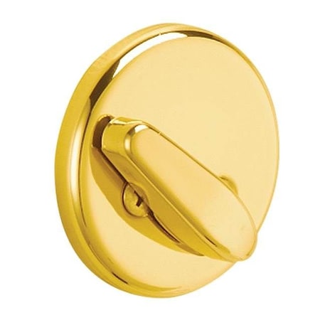 Schlage Residential One Sided Deadbolt with 12287 Latch and 10116 Strike with Plate Lifetime Brass Finish B81505
