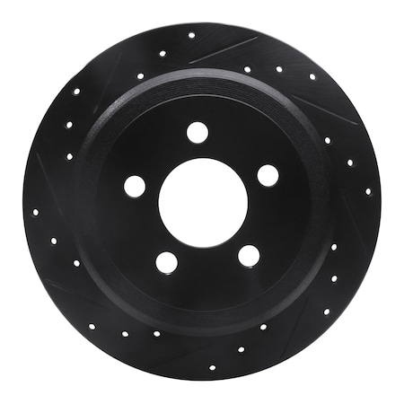Dynamic Friction Co DFC Brake Rotor - Drilled and Slotted - Black 633-42019L