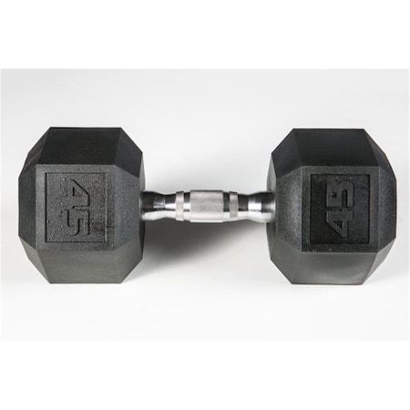 York Barbell York Premium Pvc Hex Dumbbell with Chrome Ergo Handle - 45 lbs 37014