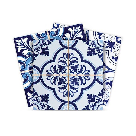 Homeroots 7" X 7" Azul Multi Mosaic Peel and Stick Tiles 400328