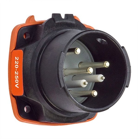 Meltric DXN30 INLET POLY BLACK SIZE 2 IP 66/67 3P+G 30 A 250 VAC 60 Hz +2 AUX 22-38073-972