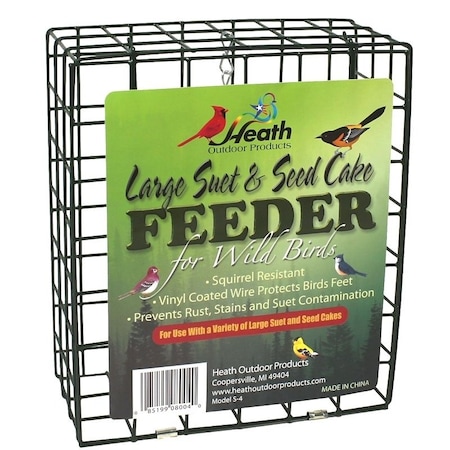 Heath Large Suet Feeder, Metal, 834 in H S-4