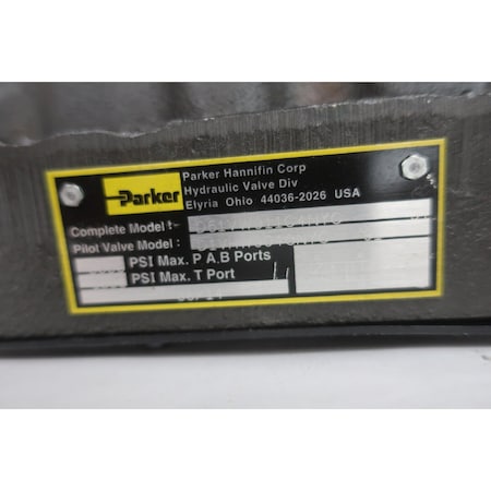 Parker HYDRAULIC DIRECTIONAL CONTROL VALVE 5000PSI 120V-AC D61VW011C4NYC