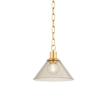 Mitzi The Lifestyled Co X Anniebee 1 Light Pendant 9 In. Aged Brass H829701S-AGB