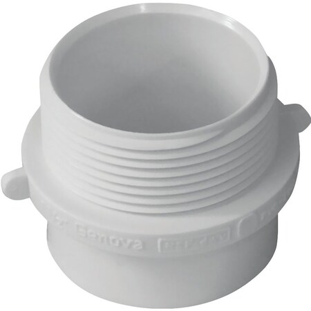 Canplas Pipe Adapter, 1-1/2 in, Spigot x Slip, PVC, White 192801