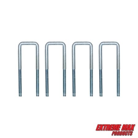 Extreme Max 3005.3784 6" U-Bolt 4-Pack for Pontoon Trailer Guide-On System (3005.3783) 3005.3784