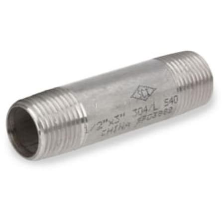 Gizmo 0.75 x 5 in. Stainless Steel Pipe Fitting E Nipple Joint GI3973464