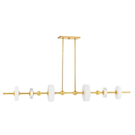 Hudson Valley Lighting Maynard 6 Light Linear 60 In. Aged Brass 8160-AGB