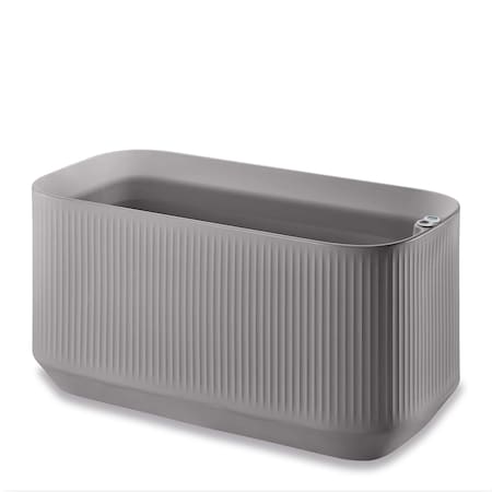 Crescent Garden TruDrop Modular Self-Watering Deck Planter - Large Trough - Ash, 40"x20"x20"H A615098