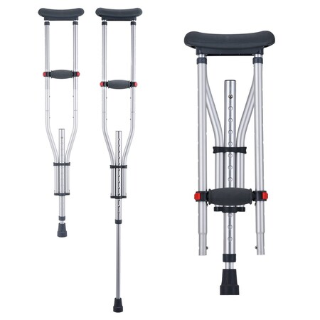 Vevor Underarm Crutches 13-Level Height Adjustable Under Arm Walking Crutches, 2PK FBL570323