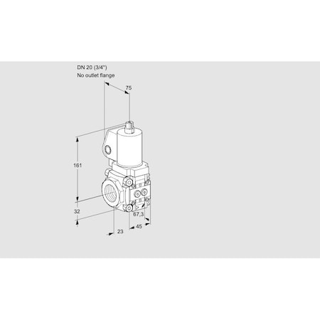 Honeywell Kromschroder Solenoid Valve for Gas/Air, Class A, 500 mbar Max, VAS1T20 KS88012944