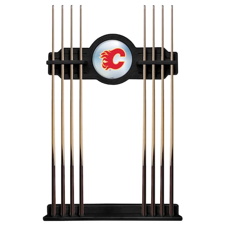 Holland Bar Stool Co Calgary Flames Cue Rack in Black Finish CueBKCalFla