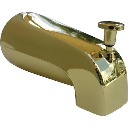 Westlake Pipe & Fittings 4-Way Polished Brass Bathtub Spout with Diverter 08-1059