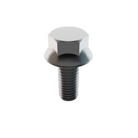 Zoro Select Not Graded, 1/2"-13 Serrated Flange Bolt, Plain Stainless Steel, 1 1/4 in L, 10 PK 31-SFH-50C-125