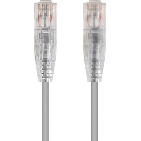 Monoprice Slim Cat6 Utp Cable, 10 ft.Gray 13544