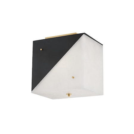Hudson Valley Lighting Kelly Behun X Ratio 3 Light Flush Mount 8.25 In. Aged Brass KBS1351503-AGB