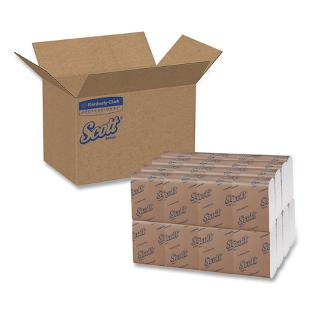 Scott Low-Fold Dispenser Napkins, 1-Ply, 12 in. x 7 in., White, 250/Pack, 32 Packs/Carton, 8000PK KCC 98720