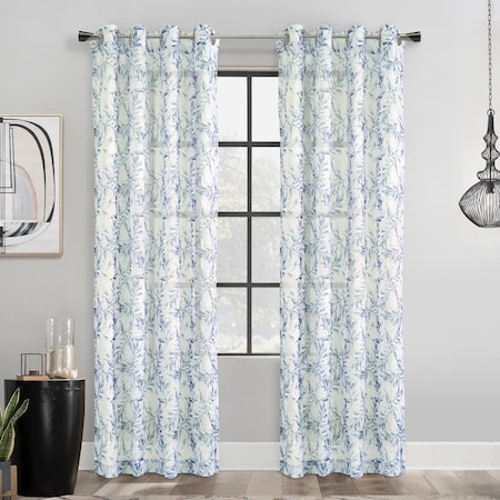 Habitat 52 x 95 in. Jenny Grommet Curtain Panel Window Dressing, Indigo 71982-109-52-95-645