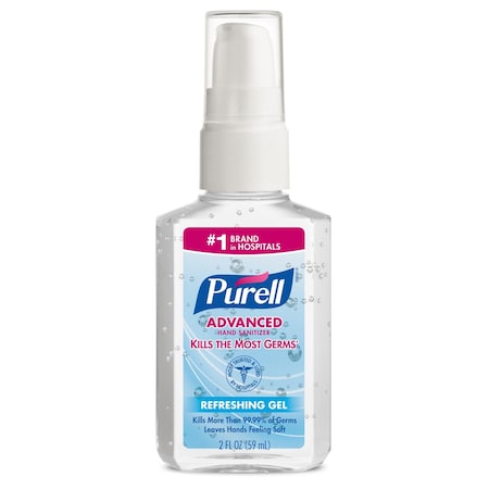 Purell Advanced Hand Sanitizer Gel, 2oz Portable Pump Bottle, PK24 9606-24