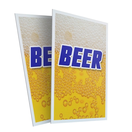 Signmission Beer, Plastic Signs Only 24 Inch x 36 Inch, Corrugated Plastic, 2PK CSB-2436-2PACK-Beer