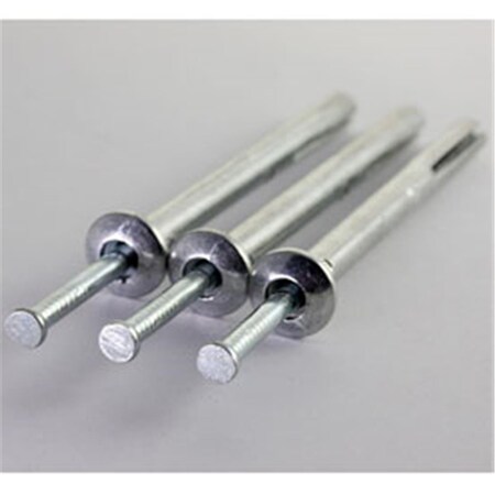 Brighton-Best Hammer Drive Anchor - 0.25 x 1 in. - Mushroom Head - Alloy Steel - Zinc - Pack of 100, 100PK B2101348