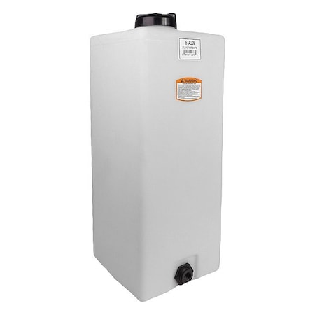 Norwesco Utility Tank, 43 in, White, Rectangular 44873-DS